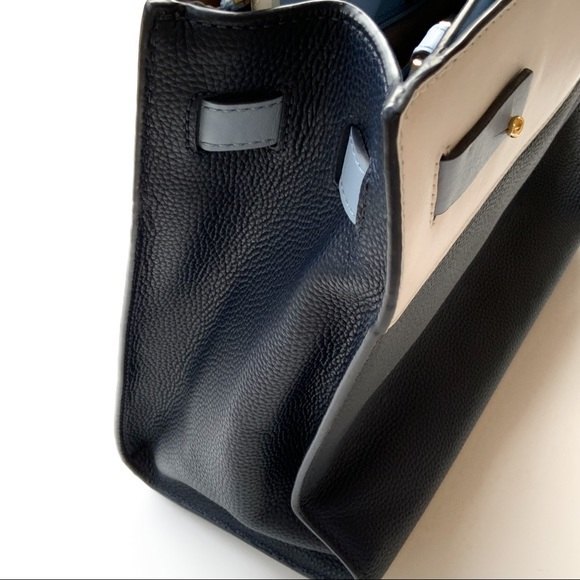 Michael Kors Reagan Large Satchel Bag blue white - Picture 10 of 14